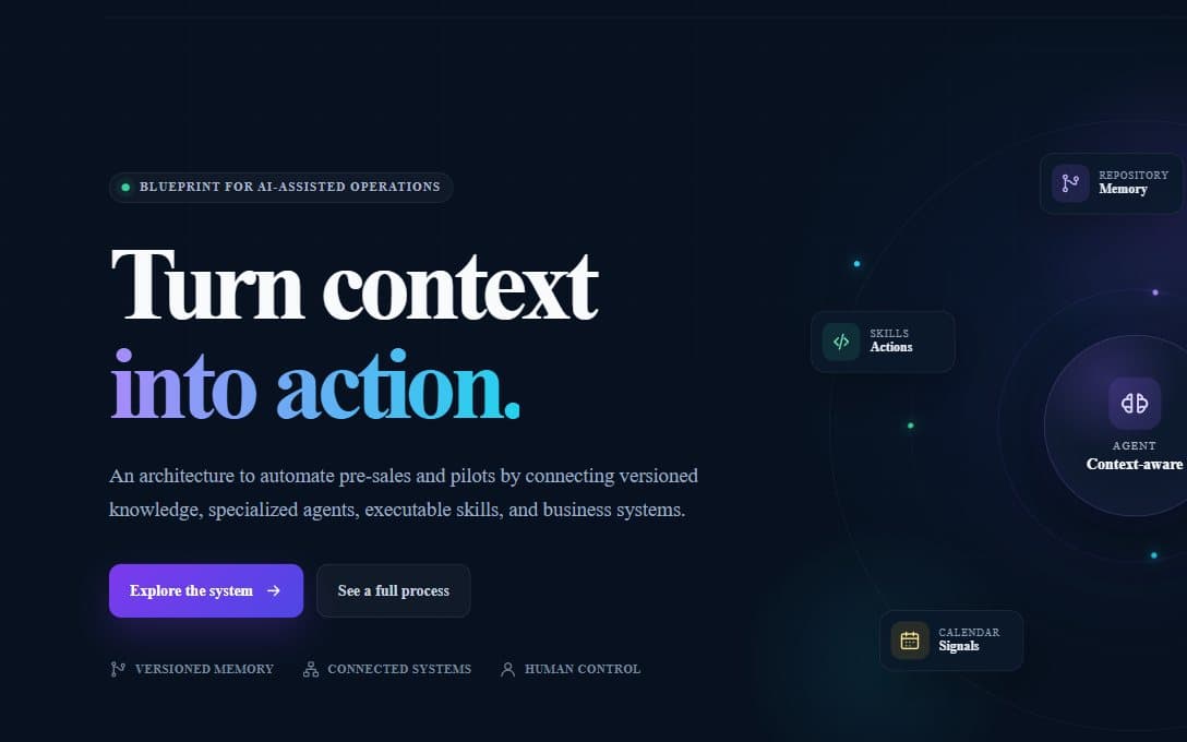Pre-sales agent – AI operating system for pre-sales and pilots