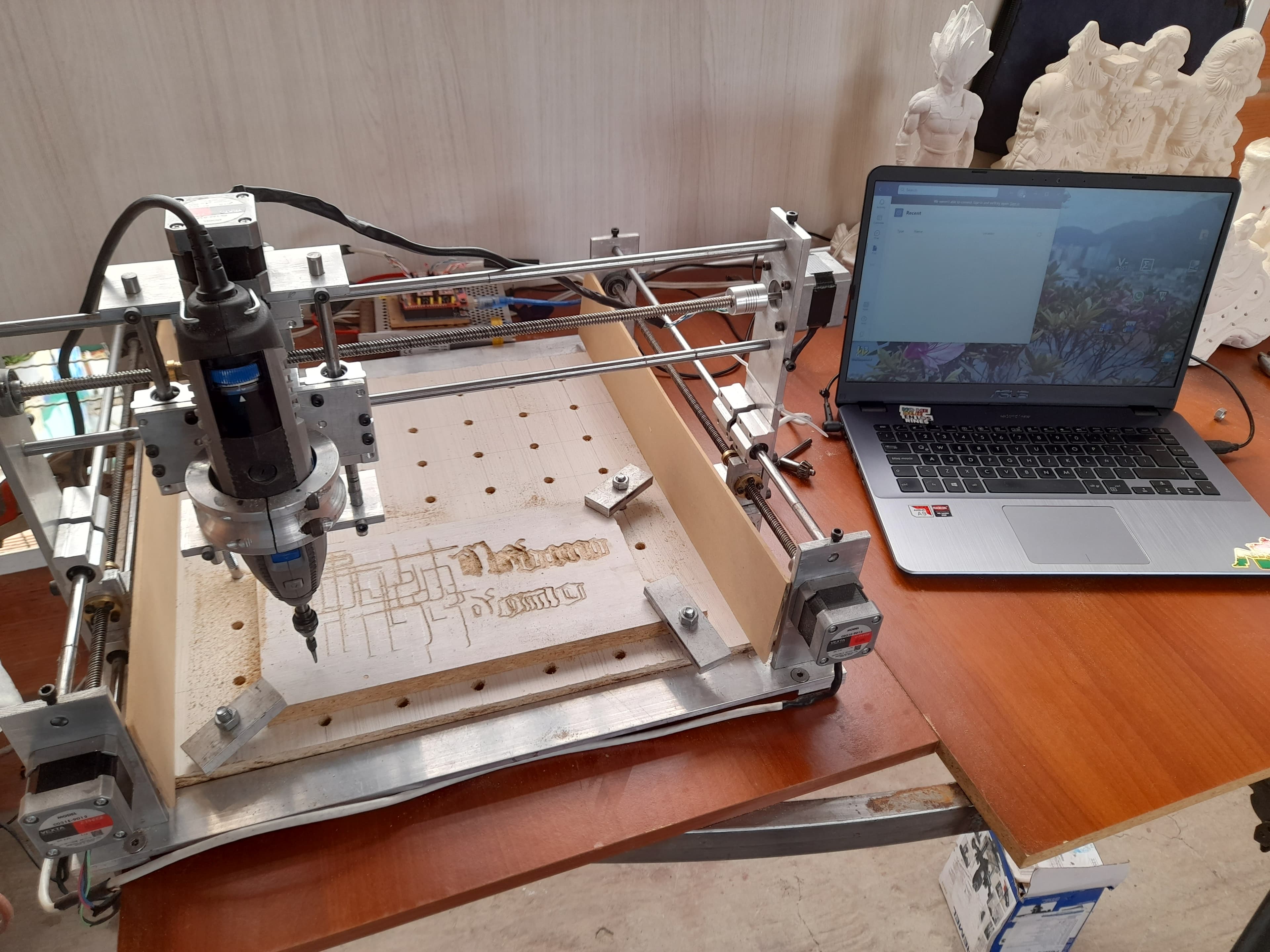 Driver current calibration, motion tests, and early engravings
